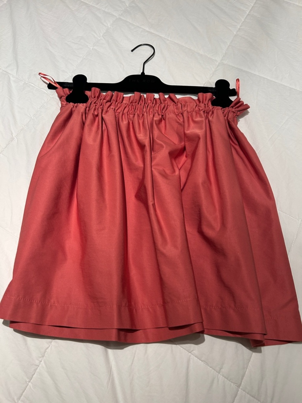 Zara Coral Gathered Waist Skirt